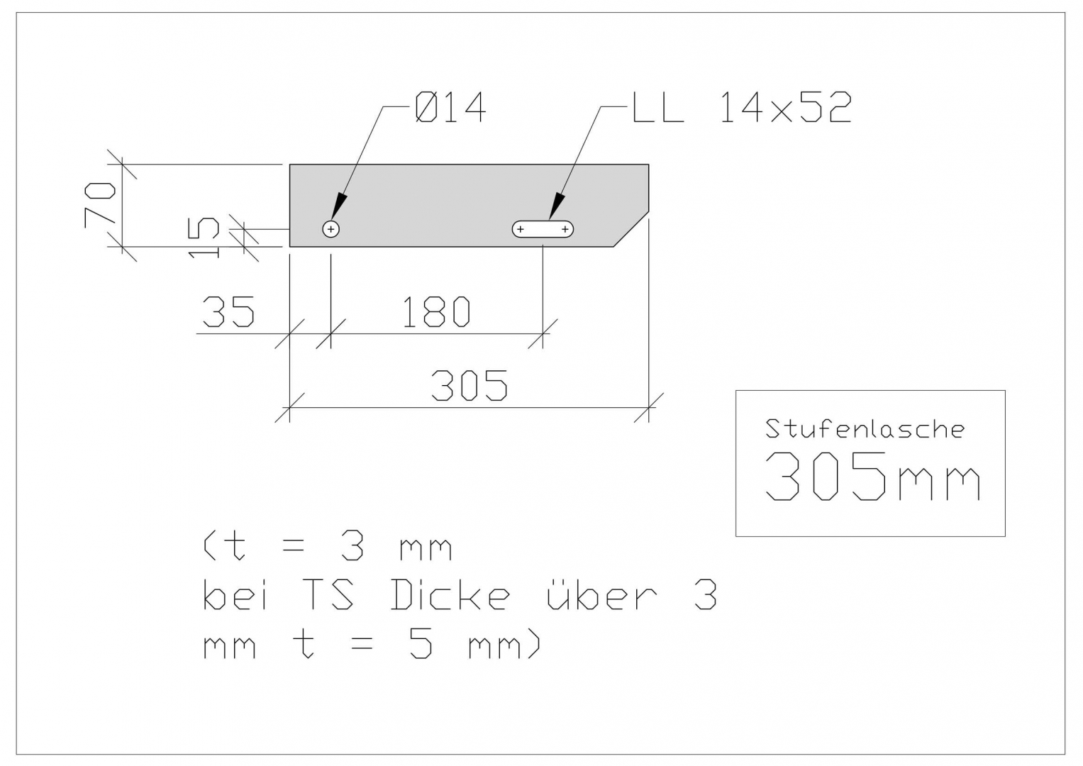 Gitterroststufe verzinkt 1000x305mm Maschenweite 30x30mm, 70er SAK mit GLEITSCHUTZ